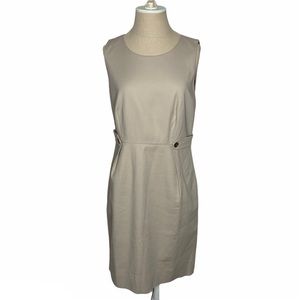 J. Crew Khaki Sheath Career Sleeveless Dress
